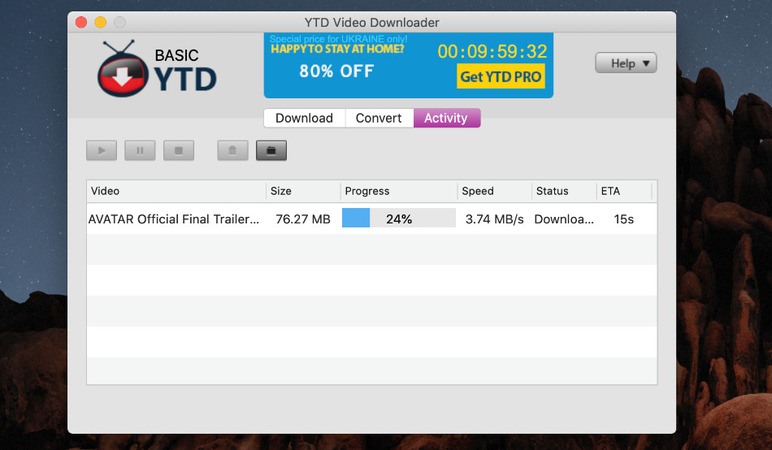 YTD as Safari downloader of youtube videos