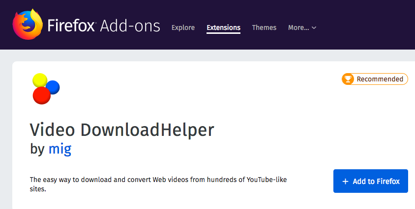 youtube downloader firefox extension