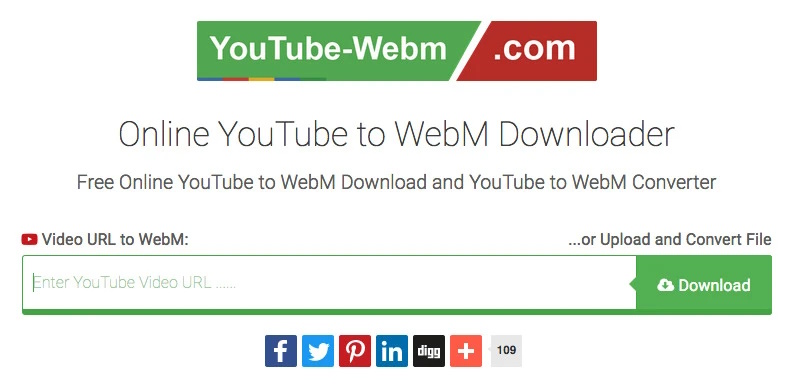 converter vídeo do YouTube para WebM